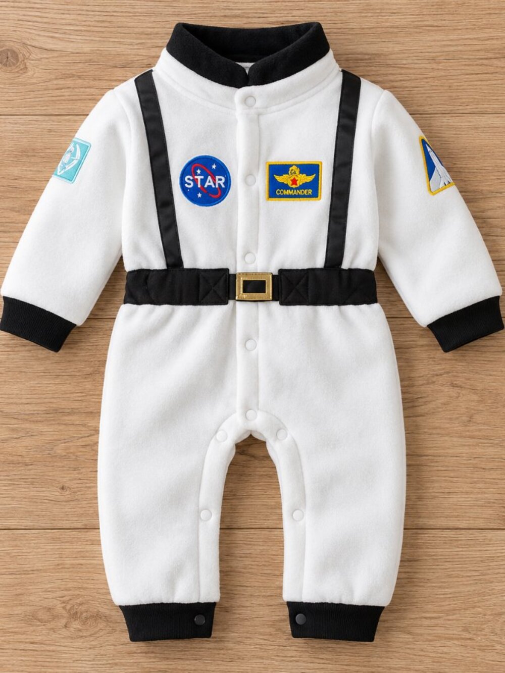 Baby Boy White Astronaut Space Explorer Halloween Costume Romper